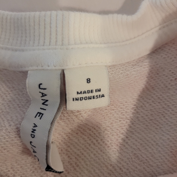 4/$10 Janie And Jack Red White Floral Dragon Sweatshirt Size 8 - Picture 3 of 3